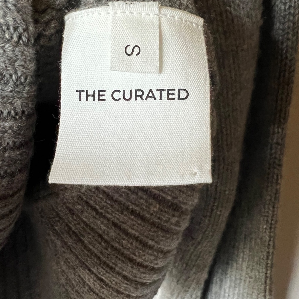 The Curated Classic Cashmere Cardigan in Otter Size S NWT - Picture 8 of 9